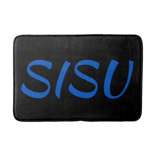 SISU Fins Sauna Bath Mat (zwart; Alt Font) (Voorkant)