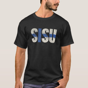 Sisu Fins vlaggeschut  Finland Suom T-shirt
