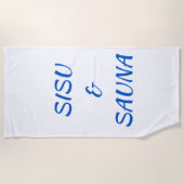 SISU & Sauna Serviette de plage finlandaise (Blanc (Devant)