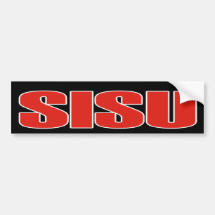 Sisu Sisu Sisu Sticker rouge/noir