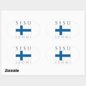 Sisu Suomi Ovale Sticker (Vel)