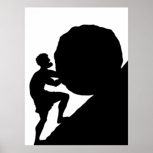 Sisyphus en Steen, Griekse Mythologie Poster