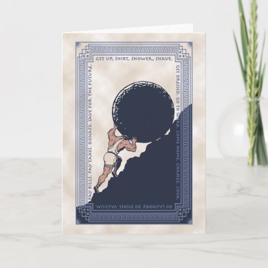 Sisyphus Mundane Rock Bedankkaart (Voorkant)