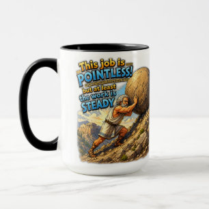 Sisyphus Zinloze Baan Twijfelachtige Quote Mythe Mok