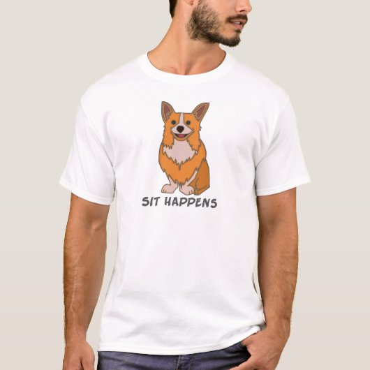 Sit gebeurt Corgi T Shirt (Voorkant)