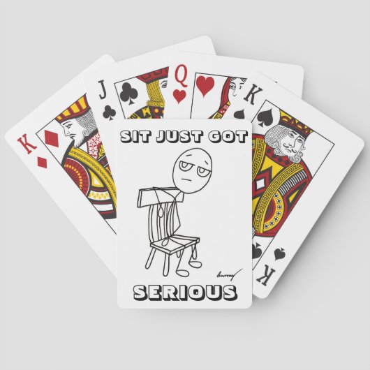 SIT GEEFT SLECHTS ERNSTIGE speelkaarten (Achterkant)