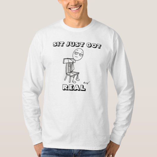 SIT JUSTE A REAL Mens Long-Sleeve T-Shirt (Devant)