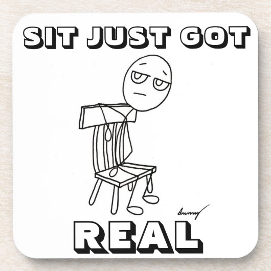 SIT JUSTE GOT REAL Dessous de verre - Set 6 (Devant)