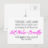 Sit-Relax-Breathe Briefkaart (Voorkant / Achterkant)