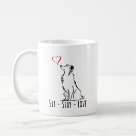 Sit-Stay-Love Border Collie Koffiemok