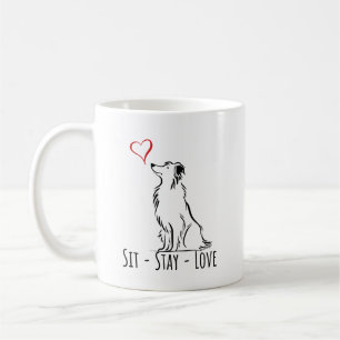Sit-Stay-Love Border Collie Koffiemok