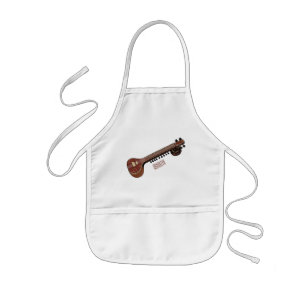 Sitar cartoon illustratie kinder schort