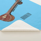 Sitar cartoon illustratie sherpa deken (3/4)
