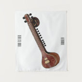 Sitar cartoon illustratie wandkleed (Voorkant)