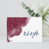 Site Bourgogne & Marine Watercolor Wedding RSVP (Debout devant)