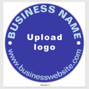 Site d'affaires sur Blue Large Round Vinyl Sticker
