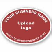 Site d'affaires sur Red Oval Shape Vinyl Sticker (Devant)