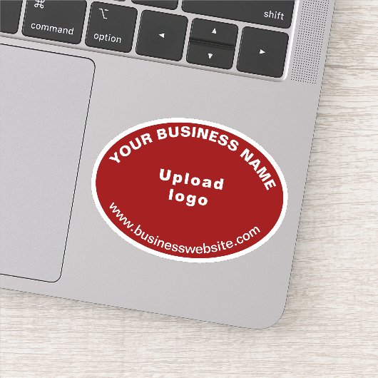Site d'affaires sur Red Oval Shape Vinyl Sticker (Détail)