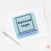 Site d'affaires sur Sticker Carré bleu clair (Enveloppe)