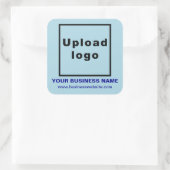 Site d'affaires sur Sticker Carré bleu clair (Sac)