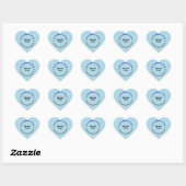 Site d'affaires sur Sticker en forme de coeur bleu (Feuille)