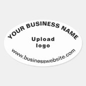 Site d'affaires sur Sticker en forme ovale blanche (Devant)