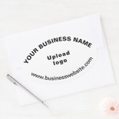 Site d'affaires sur Sticker en forme ovale blanche (Enveloppe)