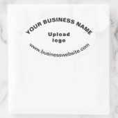 Site d'affaires sur Sticker en forme ovale blanche (Sac)