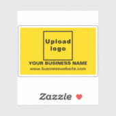 Site d'affaires sur Sticker en Vinyl Rectangle Jau (Feuille)