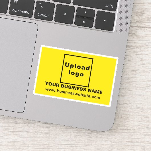 Site d'affaires sur Sticker en Vinyl Rectangle Jau (Détail)
