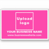 Site d'affaires sur Sticker en Vinyl Rectangle ros (Devant)
