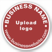 Site d'affaires sur Sticker en Vinyl Rond Rouge (Devant)