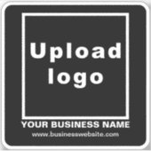 Site d'affaires sur Sticker en vinyle Carré noir (Devant)