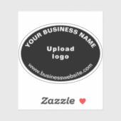 Site d'affaires sur Sticker en vinyle de forme ova (Feuille)