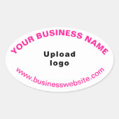 Site d'affaires Textes roses sur Sticker ovale bla (Devant)