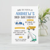 Site de construction moderne Invitation d'annivers (Debout devant)