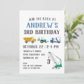 Site de construction moderne Invitation d'annivers (Debout devant)