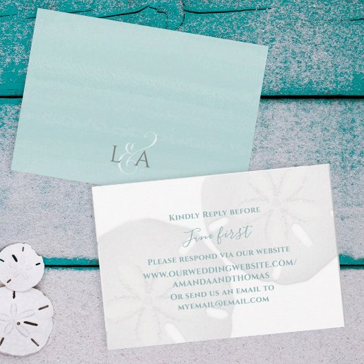 Site de mariage Coastal Beach Sand Dollar - RSVP