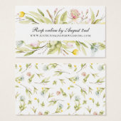 Site de Mariage Fleur sauvage d'été RSVP (Devant & derrière)