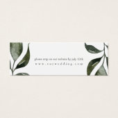 Site de Mariages Feuille Sage Green RSVP (Devant)