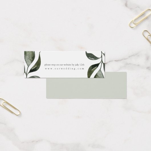 Site de Mariages Feuille Sage Green RSVP (Bureau)