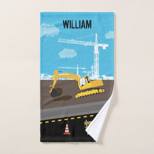 Site des camions de construction de camions d'exca (Serviette à main)