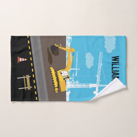 Site des camions de construction de camions d'exca (Serviette à main)