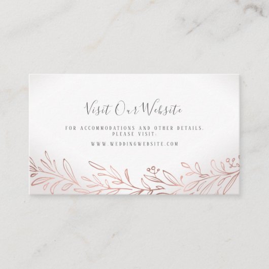 Site du mariage botanique doré Insérer une carte (Devant)