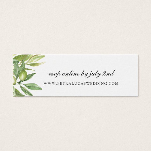 Site du Mariage Olive Greenery RSVP (Devant)