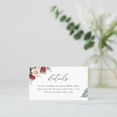 Site Floral Mariage QR Code Détails Carte (Debout devant)