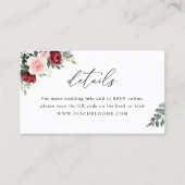 Site Floral Mariage QR Code Détails Carte (Devant)