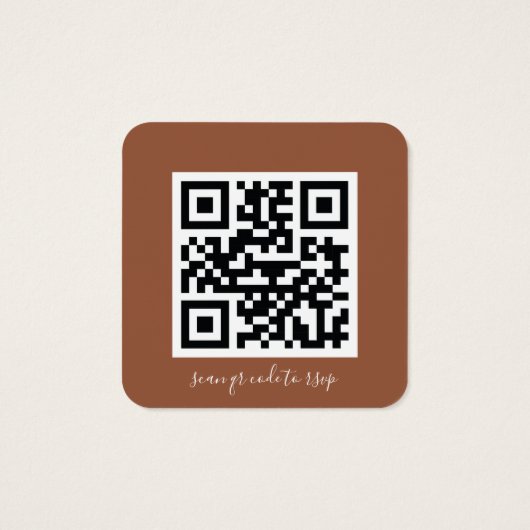 Site Mariage Boho Terracotta QR Code RSVP (Dos)