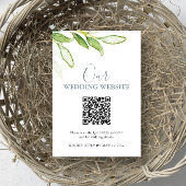 Site Mariage botanique Carte RSVP avec code QR