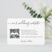 Site mariage Carte de boîtier photo CODE QR (Debout devant)